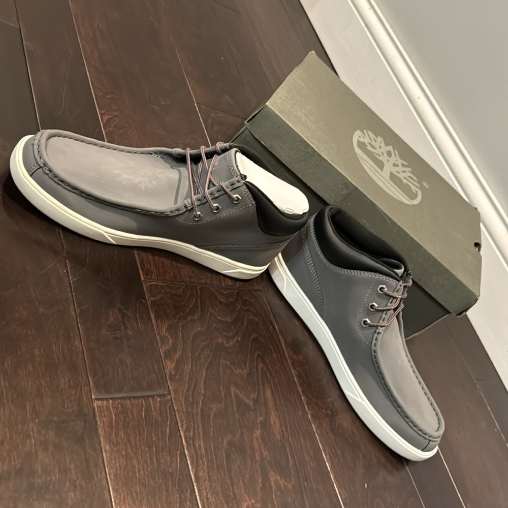 Timberland canvas groveton mock toe chukka grey NIB 10 - Picture 5 of 10